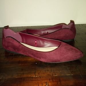 Burgandy flats